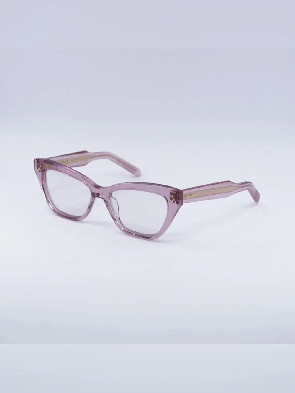 New Valentino Eyeglasses V-TALE VLX-140C Transparent Pink 53mm NWT